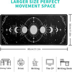 Sun Moon Gaming Mouse Pad Black Large Mouse Pad - Image 2