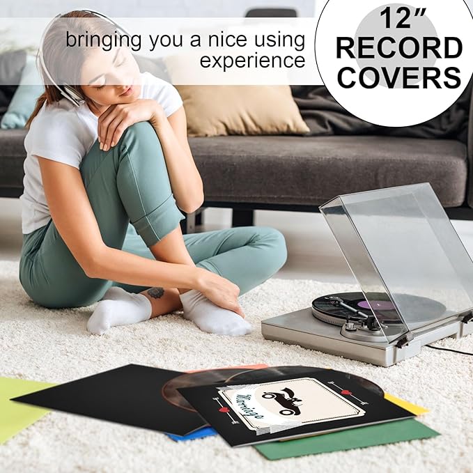 Colarr 30 Pcs 12 Inch Vinyl Record Sleeves 350gsm Blank Album Jackets Cardboard - Image 6