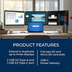 OREI SplitXtend USB C Docking Station Triple Monitor - Image 9