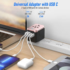 Universal International Power Travel Plug Adapter, 5 in 1 European Travel Plug - Image 2