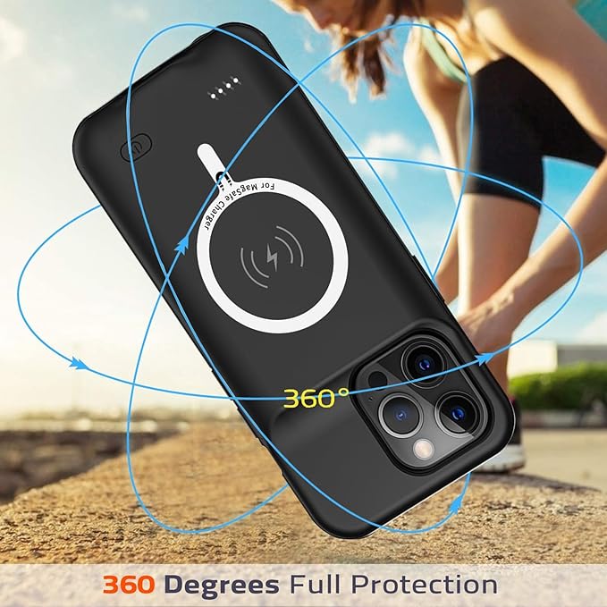 Battery Case for iPhone 13 Pro Max, Upgraded 10800mAh Rechargeable Portable - Image 5