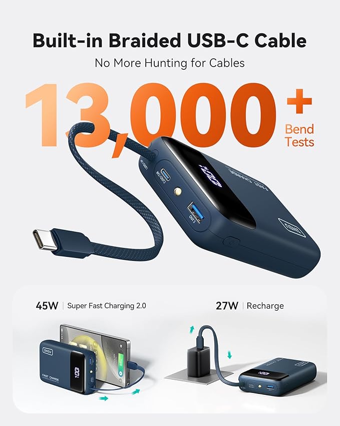 INIU 20000mAh Power Bank, Small 45W PD Fast Charging Portable Charger - Image 4