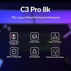 Keychron C3 Pro TKL 80% Wired Mechanical Keyboard, 8K Polling Rate, QMK/VIA - Image 2
