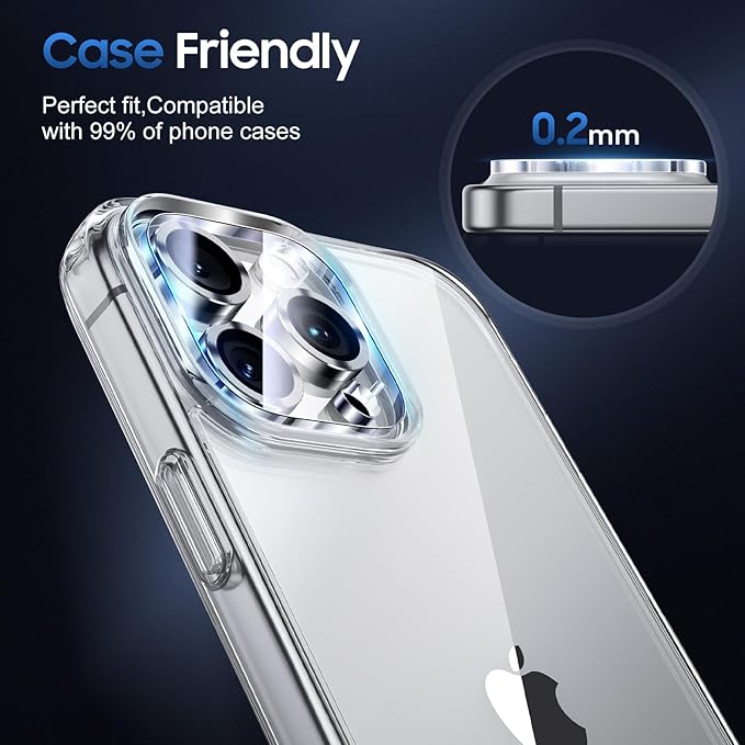 UniqueMe for 3 Pack iPhone 16 Pro/iPhone 16 Pro Max Camera Lens Protector - Image 6
