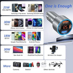 Car Charger USB C, 65W Dual 12V Cigarette Lighter USB Car Adapter - Image 7