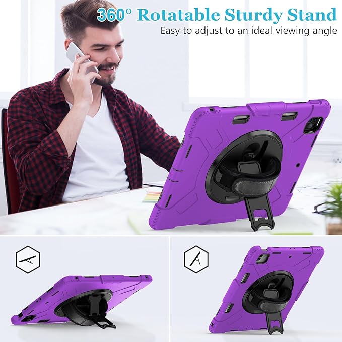 Case for iPad Pro 12.9 2022/2021/ 2020/2018: Cover for iPad Pro 12.9 6th/ 5th/ - Image 3