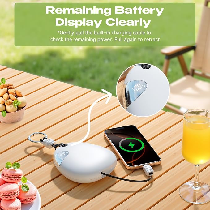 Vivilumens Portable Charger Power Bank 10000 mAh 65CM Fast-Charging Retractable - Image 5