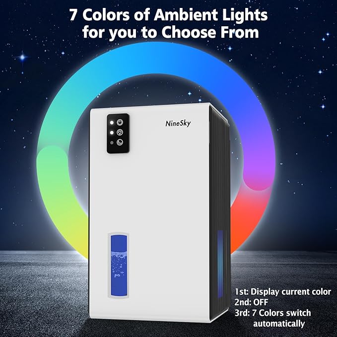 NineSky Dehumidifiers for Home, 95 OZ Water Tank, Dehumidifiers for Bathroom - Image 3