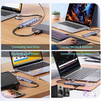 USB C Hub USB Hub 3.0, VIENON Aluminum 8 in 1 USB Splitter - Image 7