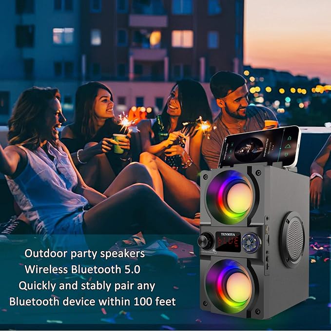 Bluetooth Speaker, 40W Portable Wireless Speaker - Image 6