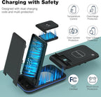 Wireless Charger for iPhone, Foldable 3 in 1 Fast Charging Station/Stand/Multi - Image 4