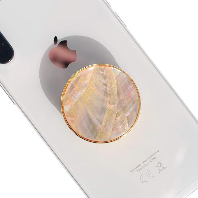 OnTheGrip Cute Natural Seashell Design Round Shape Collapsible Mobile Phone by OnTheGripofficial