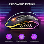 UHURU Wireless Gaming Mouse Up to 12000 DPI, Rechargeable USB-C Wireless Mouse - Image 7