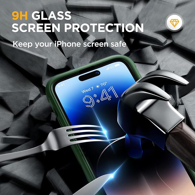 Miracase Glass Series for iPhone 14 Pro Case 6.1 Inch, Full-Body Clear Bumper - Image 5