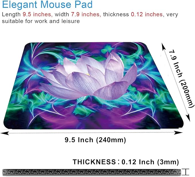 Lotus Mouse Pad Non-Slip Rubber Base Gaming MousePads - Image 2