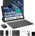 2025 Latest Upgraded Android 15 Tablet 10 Inch, 24GB+128GB+1TB Expand, WiFi 6 by HiGrace