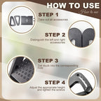 2 Pcs Foot Rest for Under Desk at Work, Ergonomic 6 Heights Adjustable Footrest - Image 3