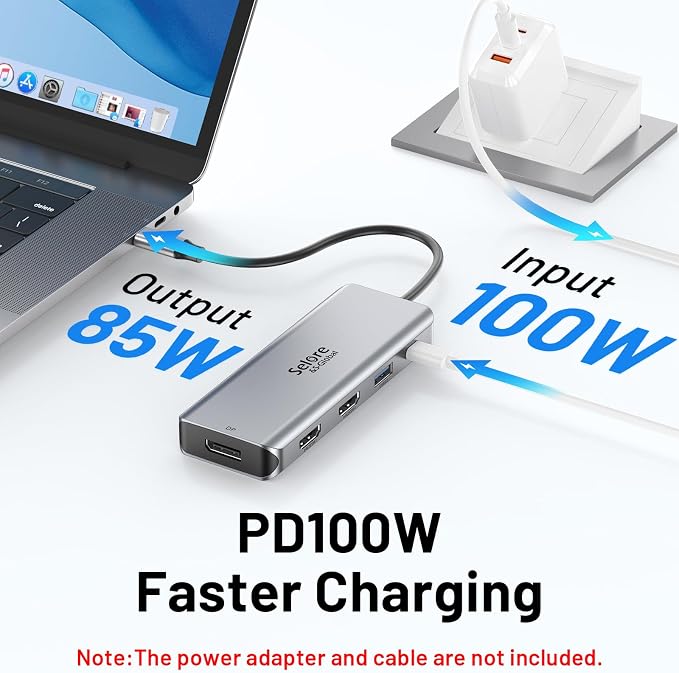 USB C Docking Station Dual Monitor, 9 in 1 Triple Display Docking Station to - Image 5