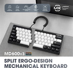 MD600 V3 RGB ORCA TKL Ergonomic Mechanical Keyboard, Cherry MX, Split Layout - Image 2