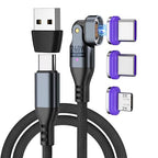 240W Rotating USBC to USB C Magnetic Data Cable, 3ft by Bojianxin