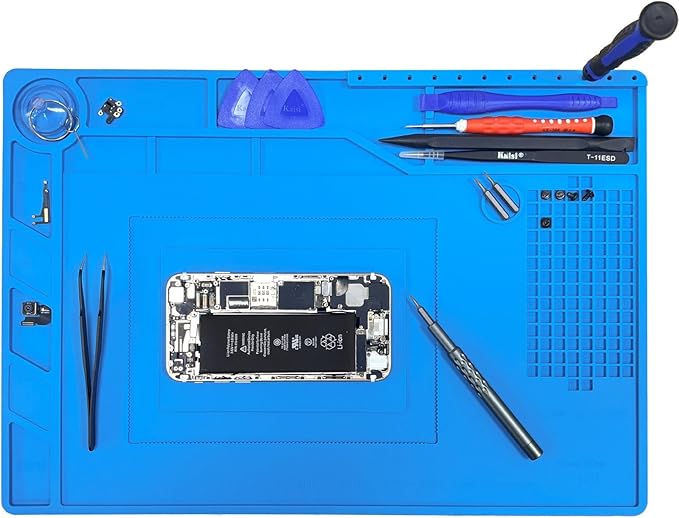 Kaisi Soldering Mat, 15.35" x 10.6" Inch Heat Resistant Silicone Work Mat by Kaisi%C2%AETools