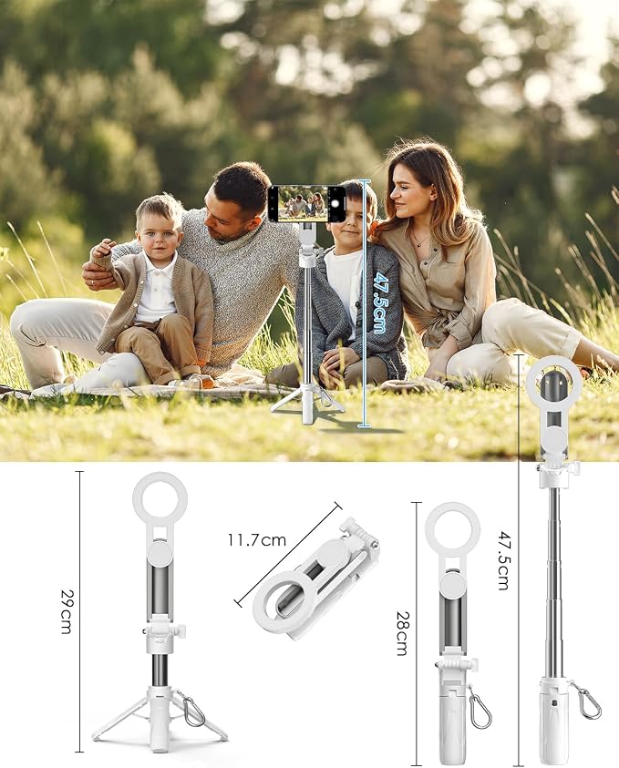 CloudValley Magnetic 4-in-1 Multifunctional Selfie Stick Tripod, Mini Portable - Image 8