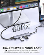 LENTION 6-in-1 USB C Hub Dock - Image 5