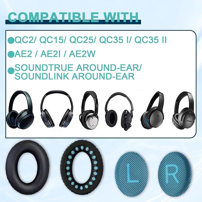 Replacement Earpads Cushions for Bose QuietComfort 35 & Quiet Comfort 35 II - Image 3