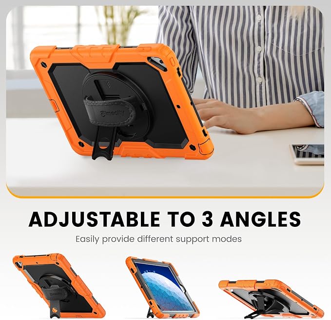 Timecity for iPad Air 3/ Pro 10.5 Inch Case, 360° Rotating Stand, Pencil Holder - Image 6