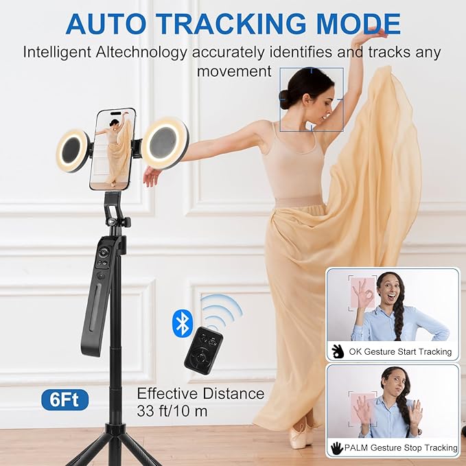 70.9" Auto Face Tracking Tripod 360° Rotation - Image 3