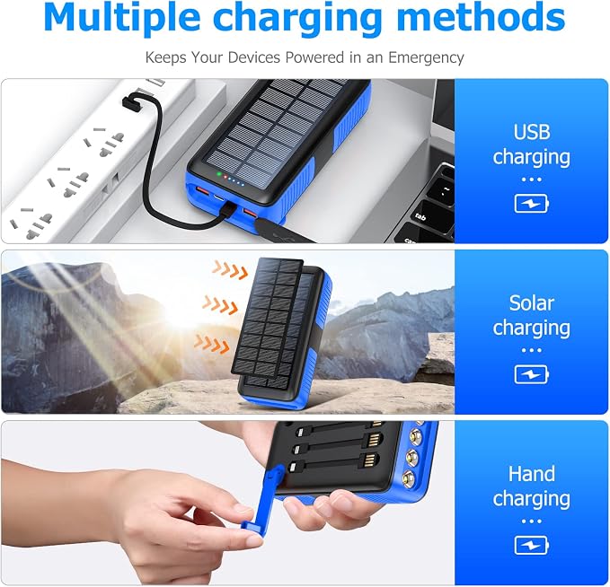 Solar Charger Power Bank 63200mAh, Portable Charger - Image 4