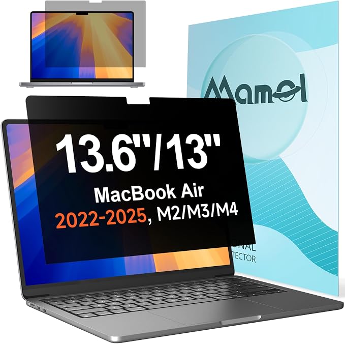 Privacy Screen for MacBook Air 13.6 & 13 Inch 2022-2025, Matte Anti Glare Blue by Mamol