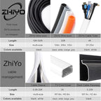 ZhiYo 6.6ft - 4/5 inch Cable Sleeve, Cord Wrap Wire Protector Tubing - Image 6
