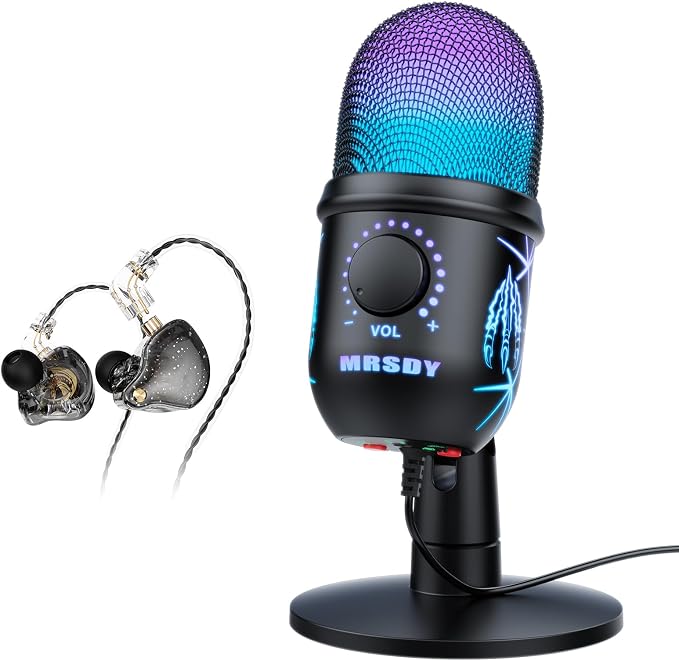 USB Gaming Microphone for PC, Computer Mic by MRSDY