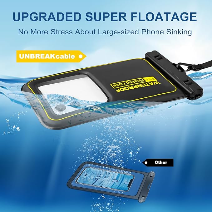 Waterproof Phone Pouch 2 Pack, IP68 Floating Waterproof Phone Case, - Image 5