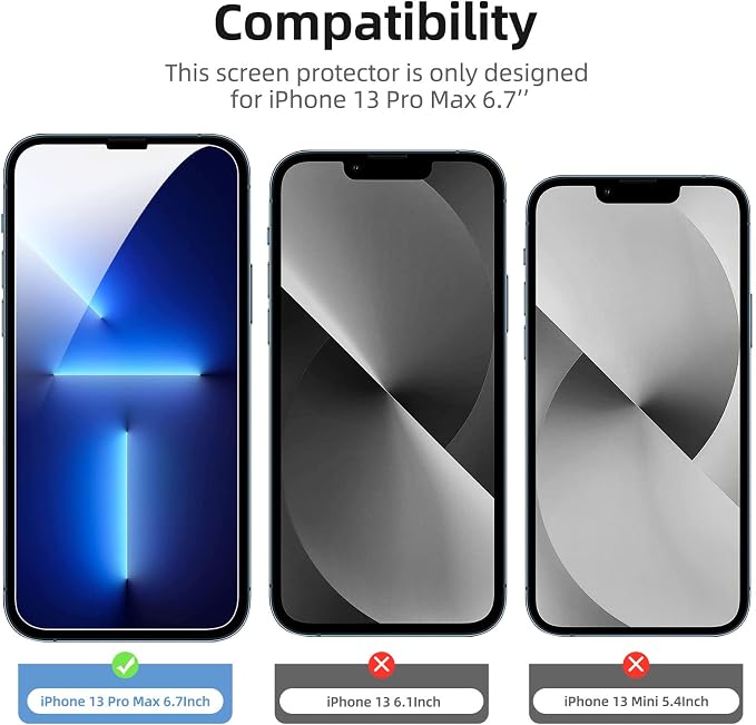 NEW'C 3 Pack Designed for iPhone 13 Pro Max, iPhone 14 Plus Screen Protector - Image 4