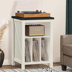 Record Player Stand with Vinyl Record Storage, Large Wood Turntable Stand - Image 7