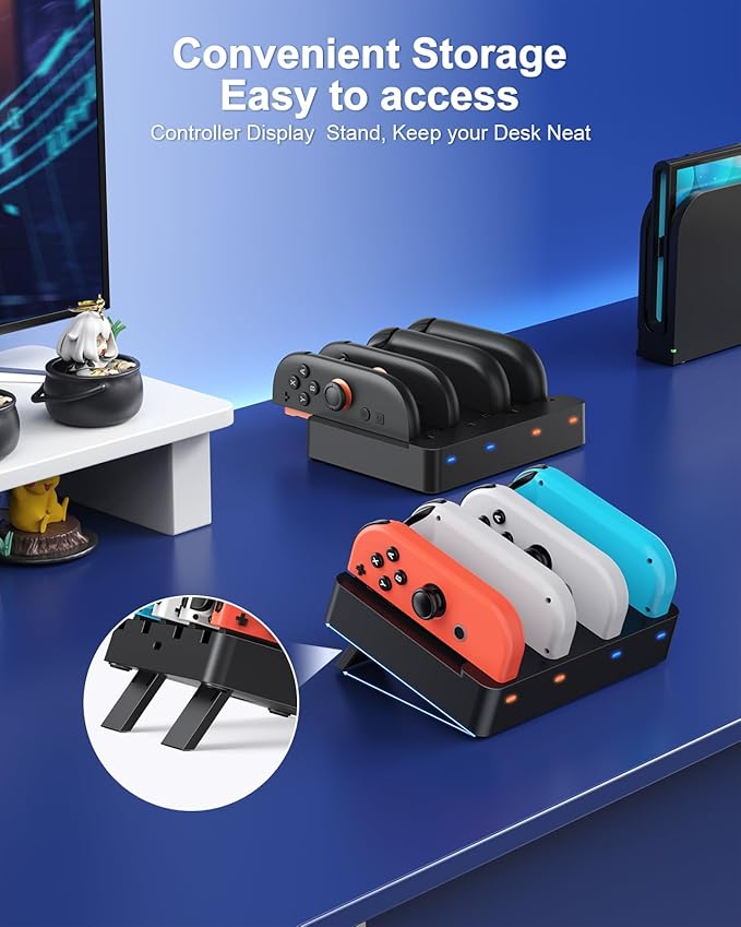 Controller Charger for Nintendo Switch 2 2025 and Switch 1, Horizontal Charging - Image 4
