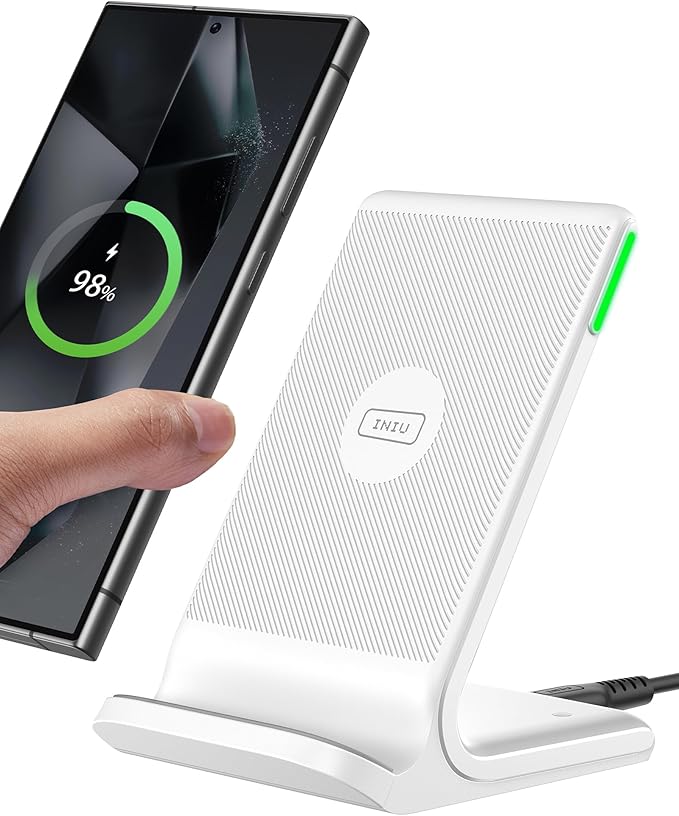 INIU Wireless Charger Station, 15W Fast Wireless Charging Stand by INIU