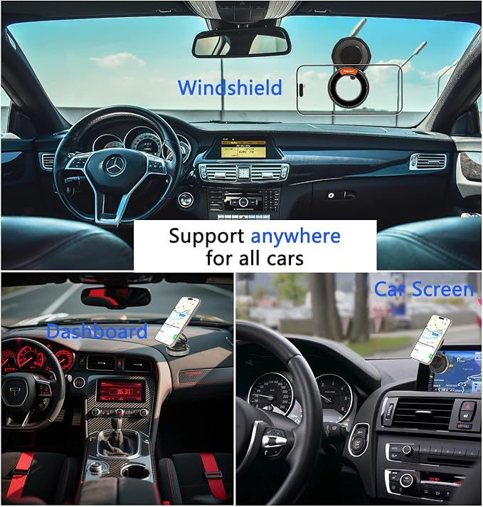 Phone Holders for Your Car Phone Holder Mount for MagSafe 360° Adjustable - Image 3