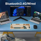 Merdia Wireless Mechanical Keyboard, Triple Mode 2.4G/USB-C/BT Gaming Keyboards - Image 3