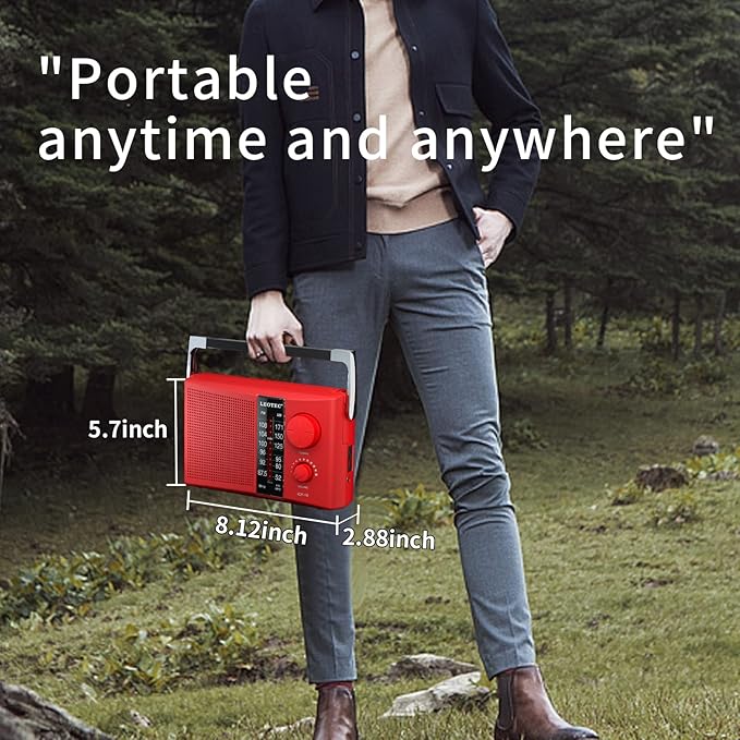 LEOTEC Portable AM FM Radio - Image 5