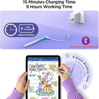 Stylus Pencil for iPad 2018-2024, 15Mins Fast Charge, Palm Rejection, Tilt - Image 3