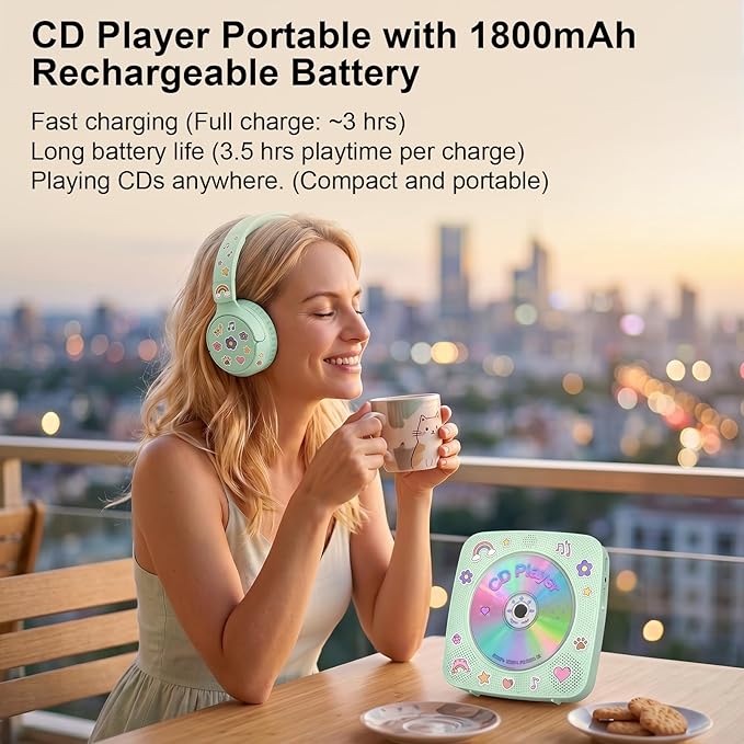 Gueray CD Player Portable Rechargeable: CD Players - Image 2
