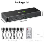 HDMI KVM Switch 1 Monitor 8 Computers 4K@30Hz, 8 Port HDMI KVM Switches - Image 9