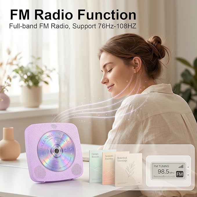 Gueray CD Player Portable CD Dsicman: - Image 6