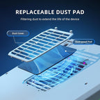 RGB Laptop Cooling Pad with LED Touch Screen, 3500 RPM Turbofan Notebook Cooler - Image 7