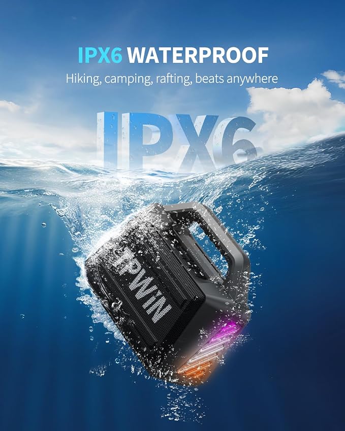 Portable Bluetooth Speaker - 80W Peak Loud Speakers - Image 4