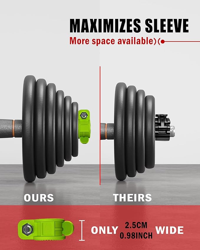 Narrow Barbell Clips 2.5cm Width - Image 4