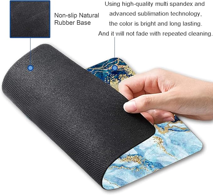 Mouse Pad, Marble Mouse Pad, Premium-Textured Mouse Mat Square Waterproof - Image 2